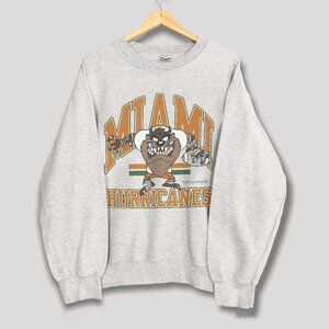 Vintage 1993 University of Miami Hurricanes Football Sweatshirt, NCAA Shirt Tee